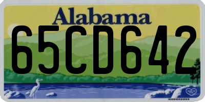 AL license plate 65CD642