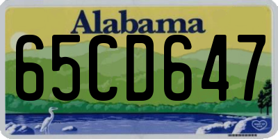 AL license plate 65CD647