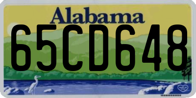 AL license plate 65CD648