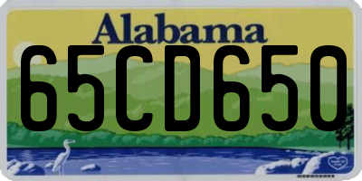 AL license plate 65CD650