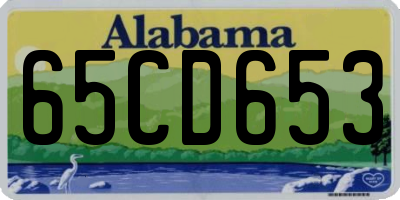 AL license plate 65CD653