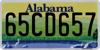 AL license plate 65CD657