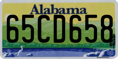 AL license plate 65CD658
