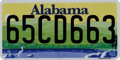 AL license plate 65CD663