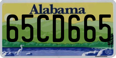 AL license plate 65CD665