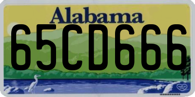 AL license plate 65CD666