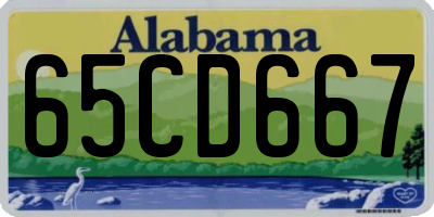 AL license plate 65CD667