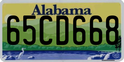 AL license plate 65CD668