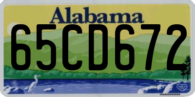 AL license plate 65CD672