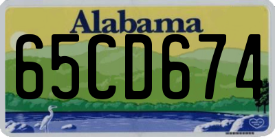 AL license plate 65CD674