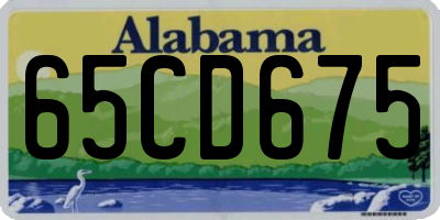 AL license plate 65CD675
