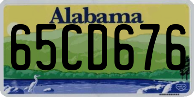 AL license plate 65CD676