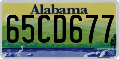 AL license plate 65CD677