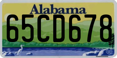 AL license plate 65CD678