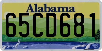 AL license plate 65CD681