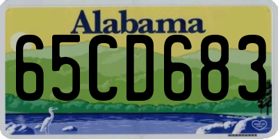 AL license plate 65CD683
