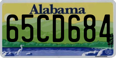 AL license plate 65CD684