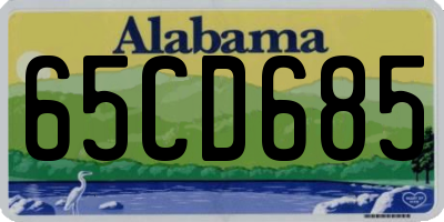 AL license plate 65CD685
