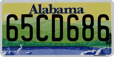 AL license plate 65CD686