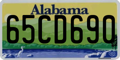AL license plate 65CD690