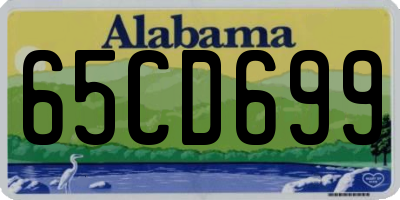AL license plate 65CD699