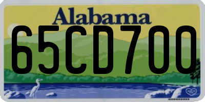 AL license plate 65CD700