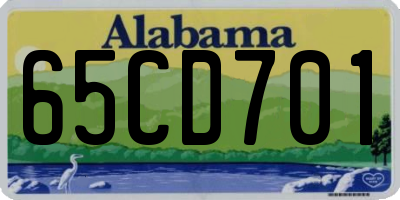 AL license plate 65CD701
