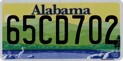 AL license plate 65CD702