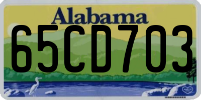 AL license plate 65CD703