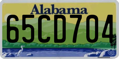 AL license plate 65CD704