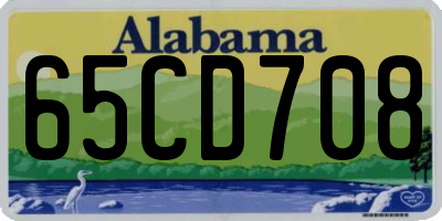 AL license plate 65CD708