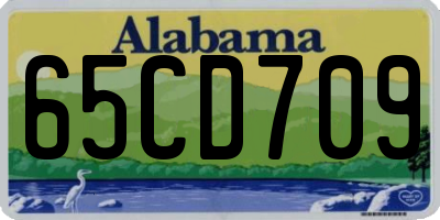 AL license plate 65CD709