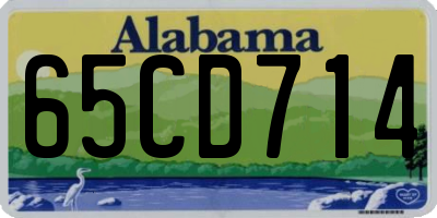 AL license plate 65CD714