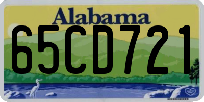 AL license plate 65CD721
