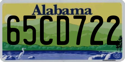 AL license plate 65CD722