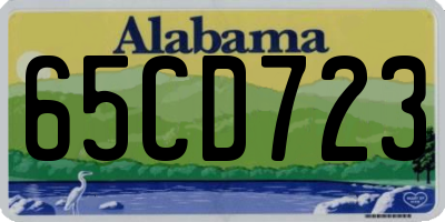 AL license plate 65CD723