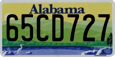 AL license plate 65CD727