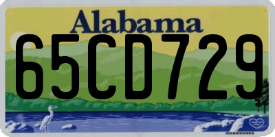AL license plate 65CD729