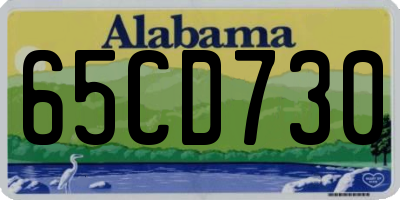 AL license plate 65CD730