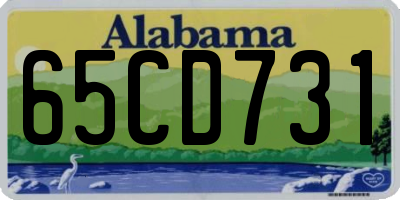 AL license plate 65CD731