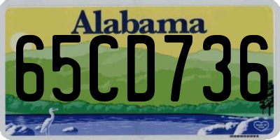 AL license plate 65CD736