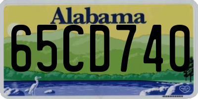 AL license plate 65CD740