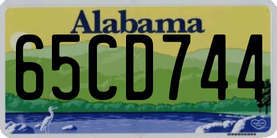 AL license plate 65CD744