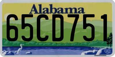 AL license plate 65CD751