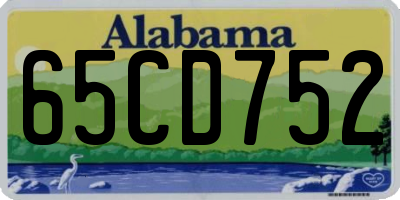 AL license plate 65CD752