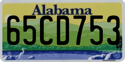 AL license plate 65CD753