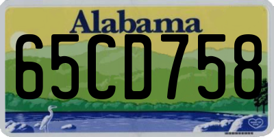 AL license plate 65CD758