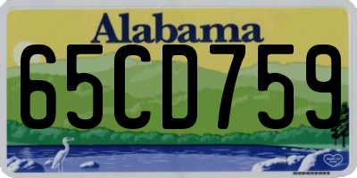 AL license plate 65CD759