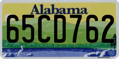 AL license plate 65CD762