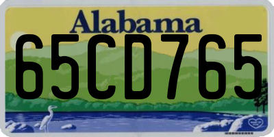 AL license plate 65CD765